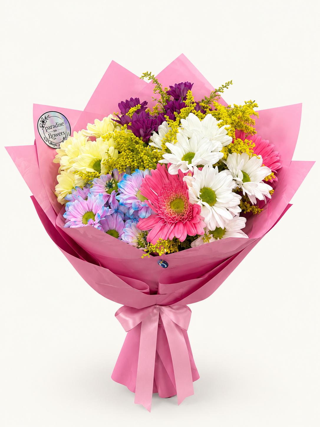 Renkli Papatya & Gerbera buketi